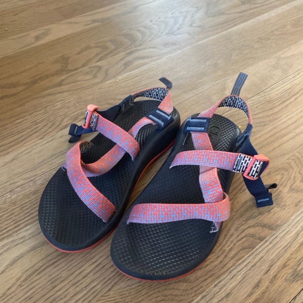 Pink and Orange Chacos